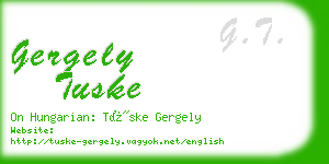 gergely tuske business card